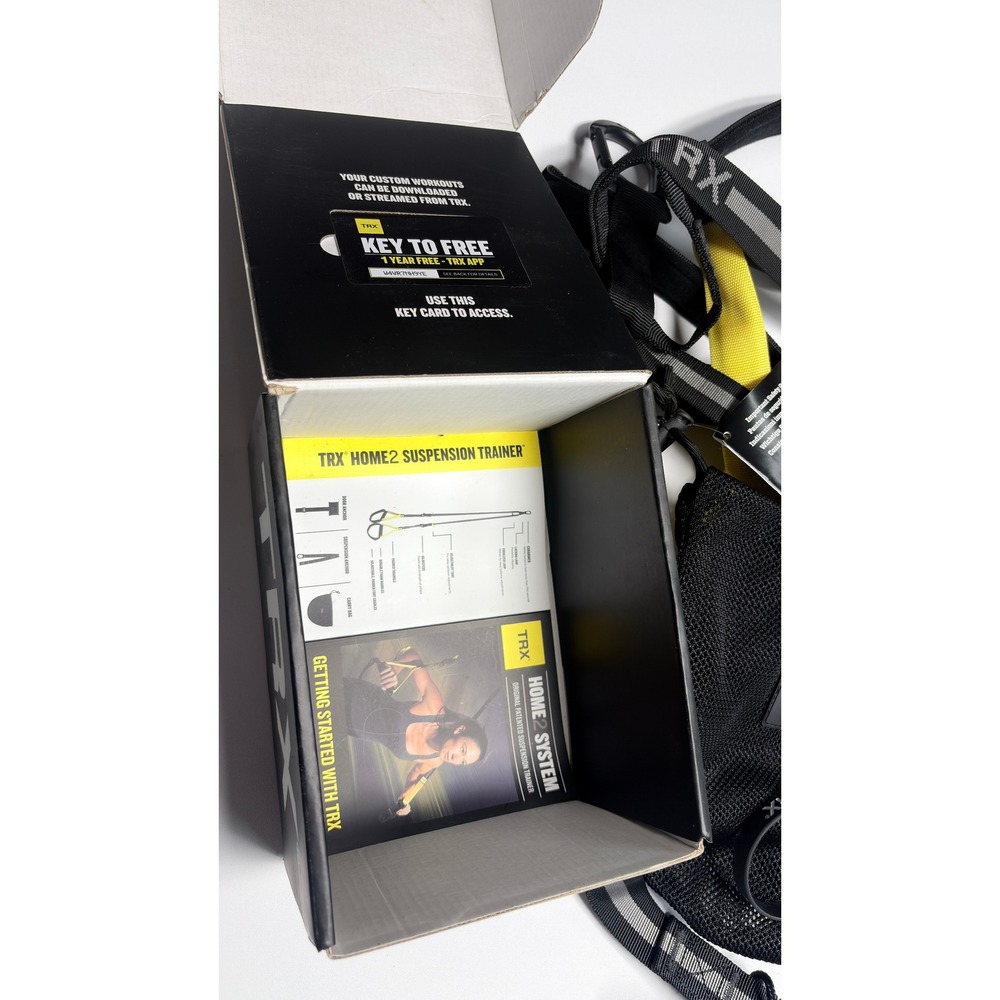 TRX HOME2 Suspension Trainer System Gym Workout Kit Black Yellow missing anchor